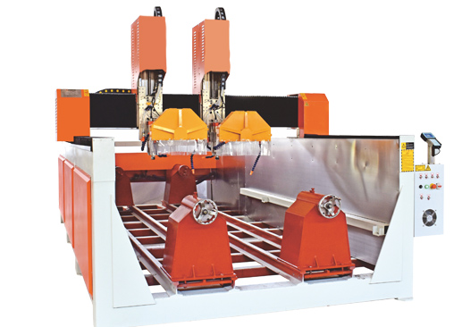 Rotary 4 Axis Double Spindle Machine